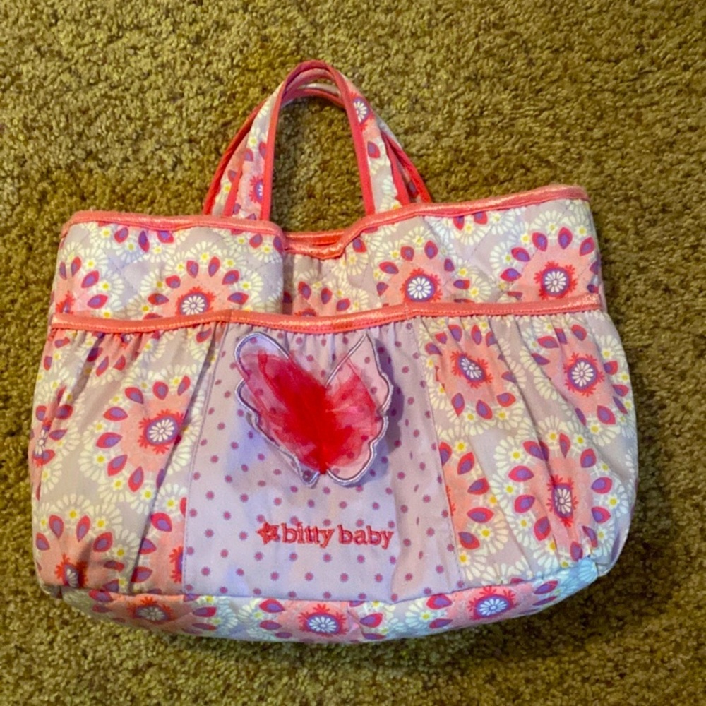 American Girl Doll Cloth Bitty Baby’s Diaper Bag & Food Jars Collection